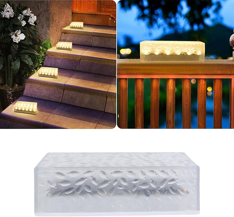 مصابيح LED الشمسية للطوب الخارجية، ضوء أبيض بارد مقاوم للماء، مصبيح رصف للدرجات والسلالم، لحديقة وساحة الفناء والمرج - Image 4